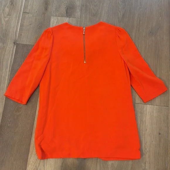 Kate Spade Orange Floral Jewel Embellished Top - 2 - Picture 4 of 7